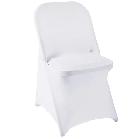READOR White Spandex Chair Covers – 30/50/100Pcs Stretch Slipcovers for Wedding, Party & Banquet Folding Chairs