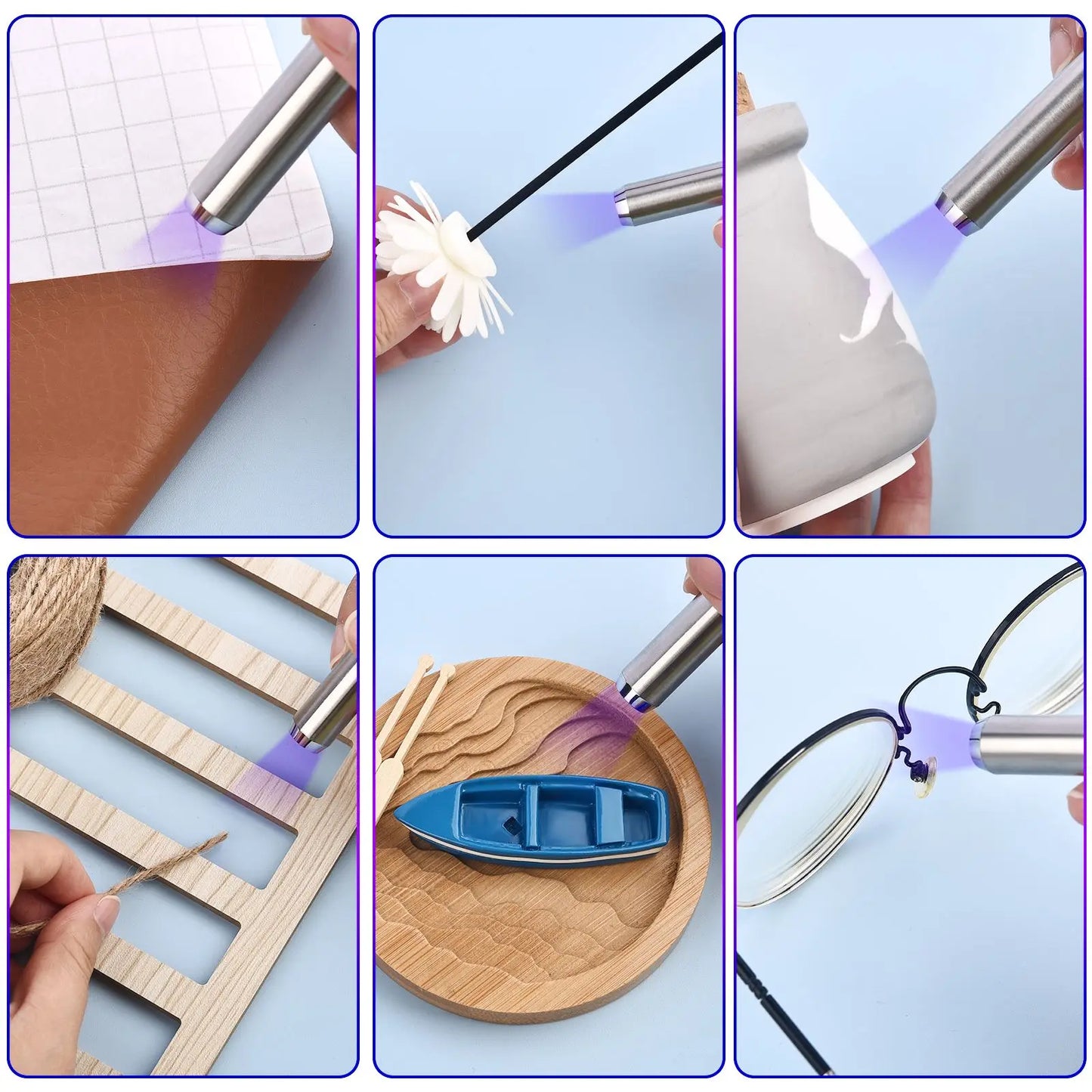 UV Bonding & Welding Glue Kit - Quick-Drying Super Bonding UV Glue for Glass, Metal, Wood DIY Craft & Decor