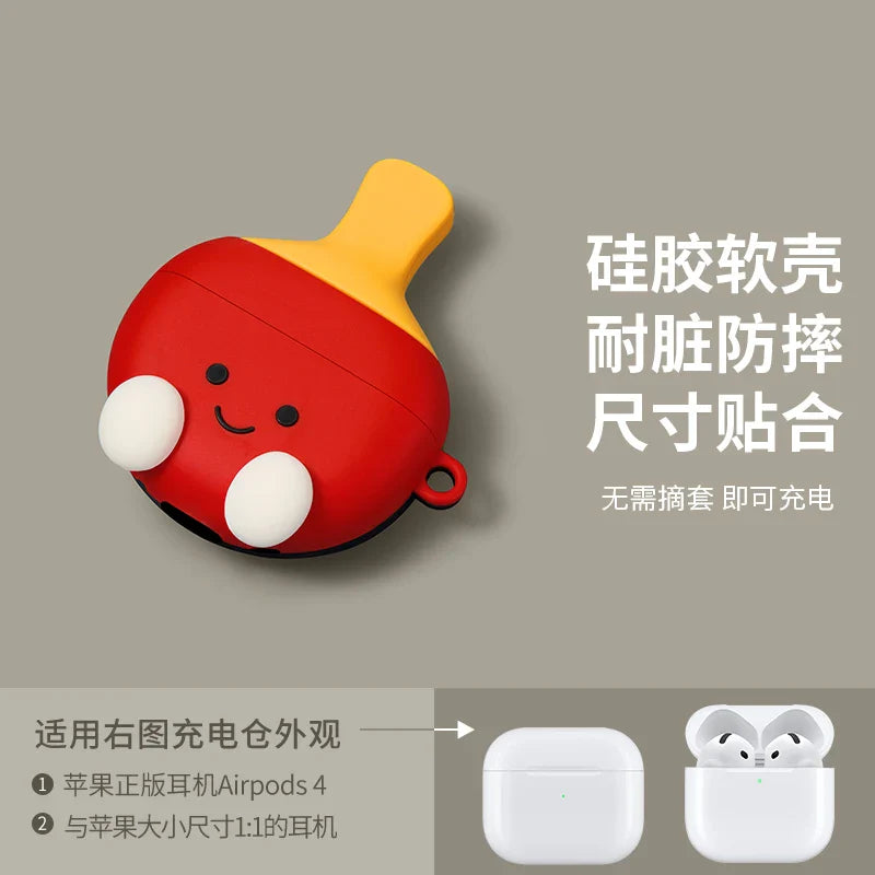 Cute Lying Panda Silicone Case for AirPods 4 (2024) & AirPods Pro 1/2/3 — Protective Earbuds Charging Cover