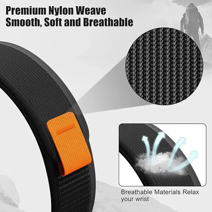22mm Sport Nylon Watch Band for NORTH EDGE APACHE-46 – Trail Loop Replacement Strap Bracelet Correa Durable Adjustable Wristband