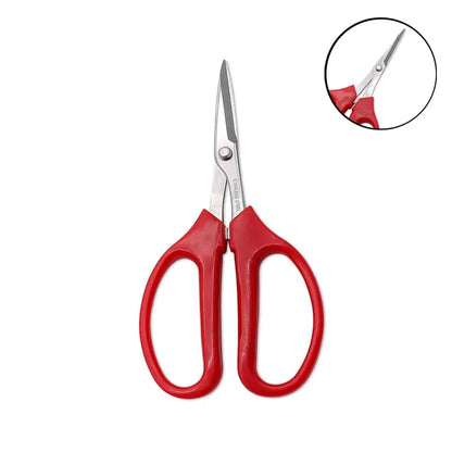 Stainless Steel Fruit Scissors - Red Handle Grape Clippers and Pruning Shears for Bonsai Gardening Tools