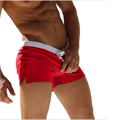 Men’s Quick-Dry Swim Trunks - Back Pocket Beach Boxer Shorts for Summer Swimming
