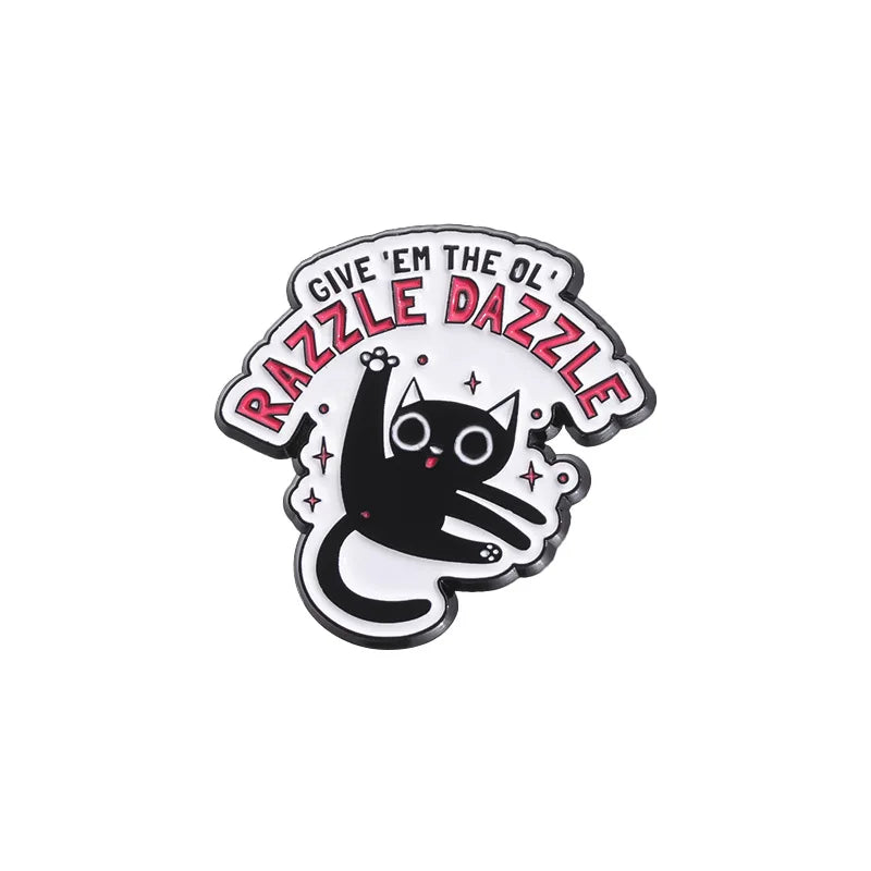 Cute Black Cat Enamel Pin – Tiny Cartoon Animal Metal Brooch Badge Jewelry Accessory Gift