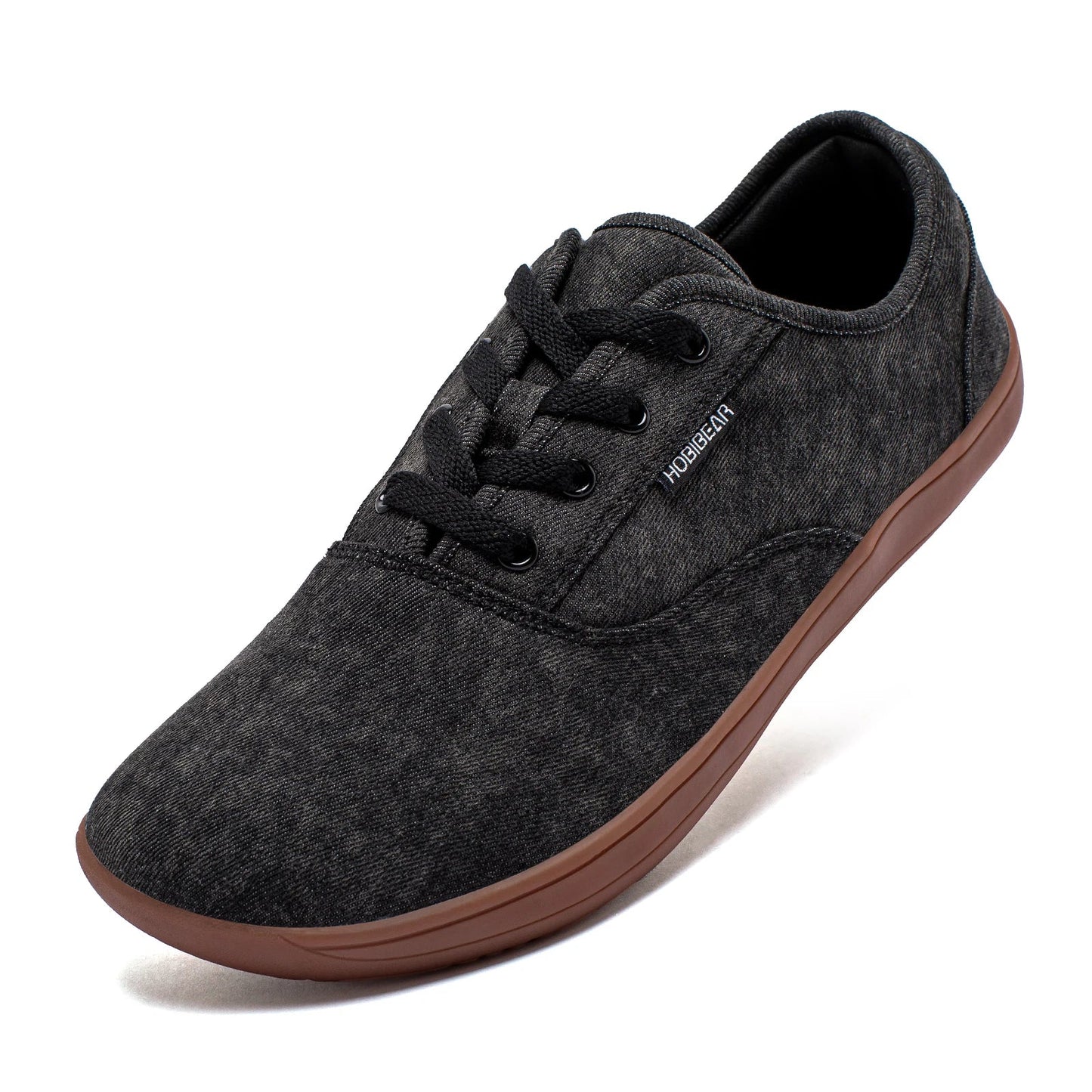 HOBIBEAR Men’s Barefoot Canvas Shoes – Minimalist Zero Drop Sneakers with Wide Fit