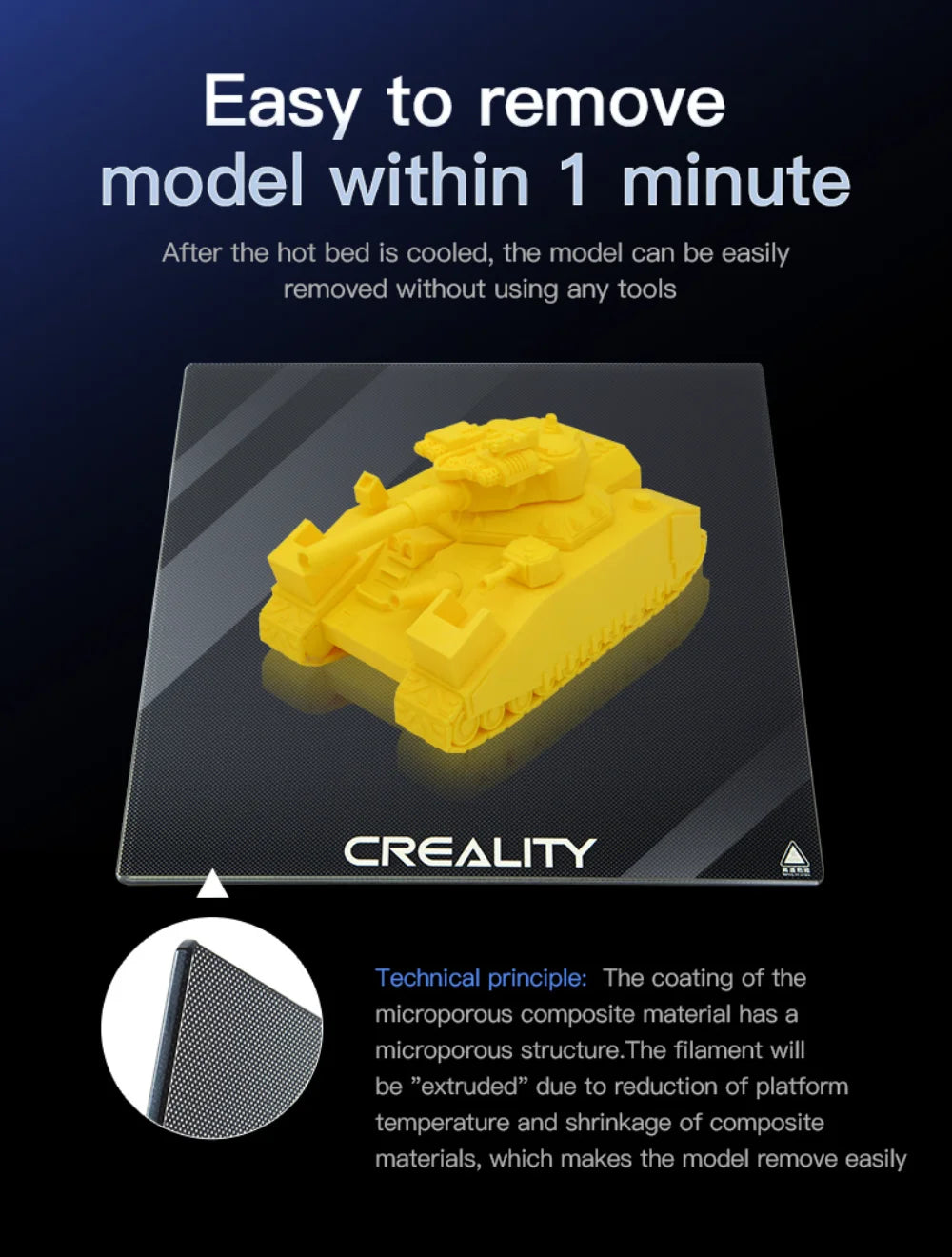 Creality Ender 3 Tempered Glass Bed — Upgraded 3D Printer Build Surface 235x235x4mm for Ender 3/3 Pro/3 V2