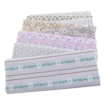 Teramila 7/8 Pcs Patchwork Quilt Fabrics Set - 30x30cm/25x25cm Cotton Sewing Cloth for Needlework and Handmade Projects