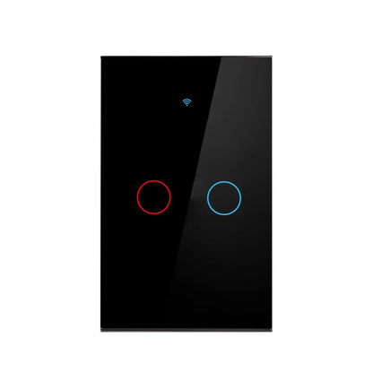 Tuya WiFi Smart Home Switch - US/EU Glass Touch Panel, Voice & Wireless Remote Control Compatible with Alexa & Google Home