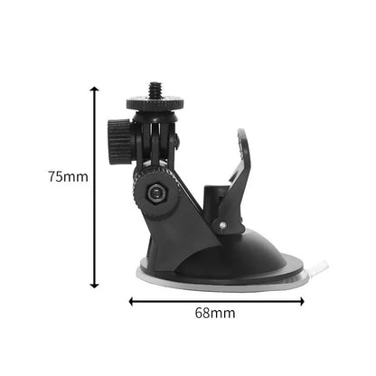 Suction Cup Car Mount with Tripod Adapter — Phone & GoPro Holder for Action Cameras