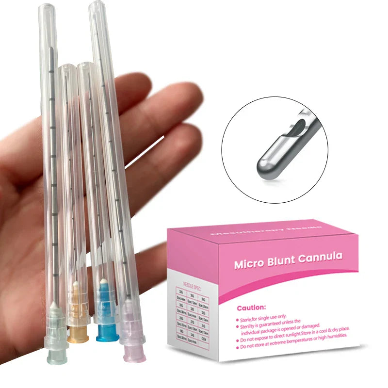 Disposable Sterile Blunt Tip Micro Cannula Needles (18G–30G) – 25–70mm Filler Injection Tips