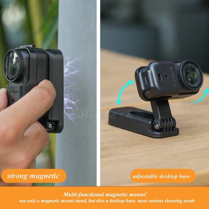 Magnetic Mount Stand for DJI Osmo Nano – Foldable Quick Release 360° Rotating Base Accessory