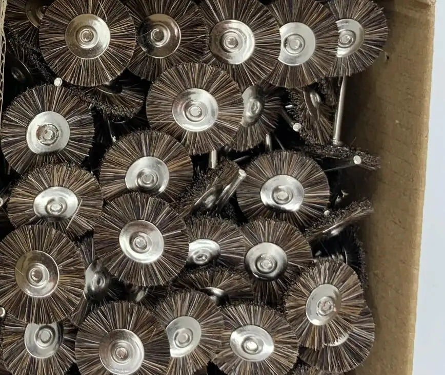 19/22/25mm Polishing Brushes – Soft & Hard Abrasive Buffing Wheels with 2.35mm Shank for Dremel Jewelry Rotary Tools