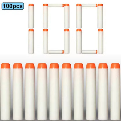 100/50PCS 7.2cm Foam Refill Darts for Nerf N-Strike Elite Blasters – Soft Bullet Toy Gun Accessories for Kids