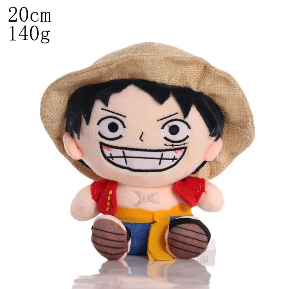 Japanese Anime One Piece Plush Toys — 25cm Luffy, Chopper, Ace & Roronoa Zoro Stuffed Dolls, Cute Cartoon Figure Kids Christmas Gift