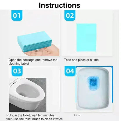 Floor Cleaner Tablets — Water-Soluble Sterilizing Sheets for Bathroom & Kitchen, Fragrant Deodorant & Dirt Removal