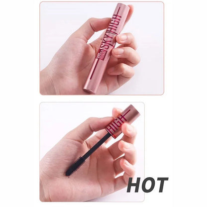 4D Lengthening Waterproof Mascara – Thick Curling, Long-Lasting Black Eyelash Enhancer for Natural Lash Extension Makeup