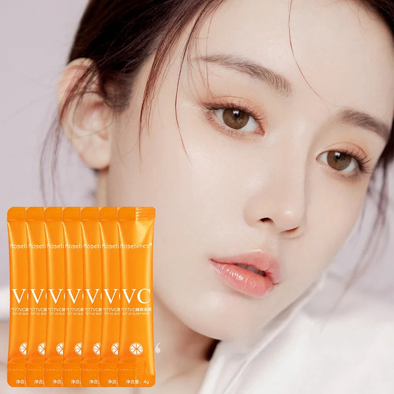30pcs Vitamin C Sleeping Face Masks — Moisturizing, Firming & Skin Rejuvenation, No-Wash Disposable Facial Masks