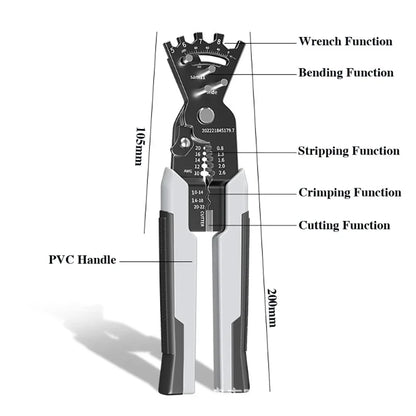 Multifunctional Wire Stripping Pliers for Electricians | Cutting, Stripping, Pressing, Winding Scissors