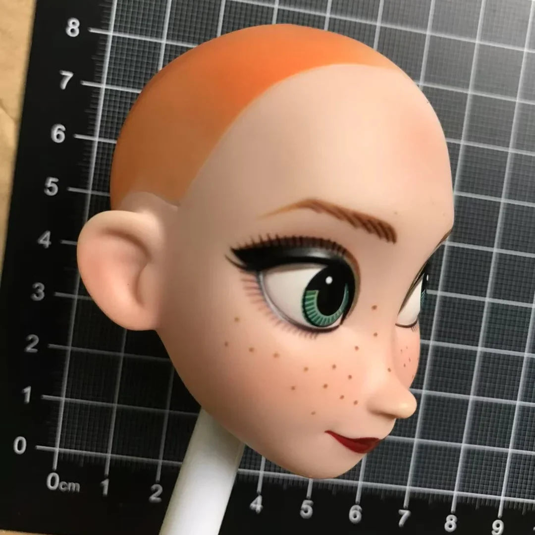 DISNEY Doll Heads – Bald Red Hair King, Queen & Alice with Makeup for DIY Dressing & Accessories