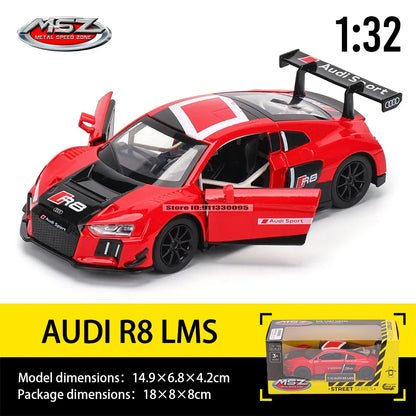 MSZ 1:32 Die-Cast Car Model — Porsche 911 GT3 RS, Audi, BMW & Nissan Alloy Toy Collectible, Decorative Gift for Kids & Adults