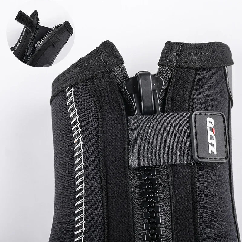 5mm Neoprene Dive Boots with Side Zipper – Wetsuit Shoes for Men & Women, Snorkeling & Scuba Diving Water Sports Accessories