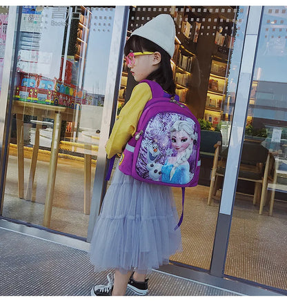 Disney Frozen Elsa Kindergarten Schoolbag - Cartoon Shoulder Bag & Backpack for Boys and Girls, Baby Children Handbag