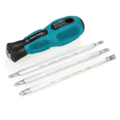 Multi-Functional Insulated Screwdriver Set – Magnetic Slotted & Phillips Bits Electrical Repair Tool Kit