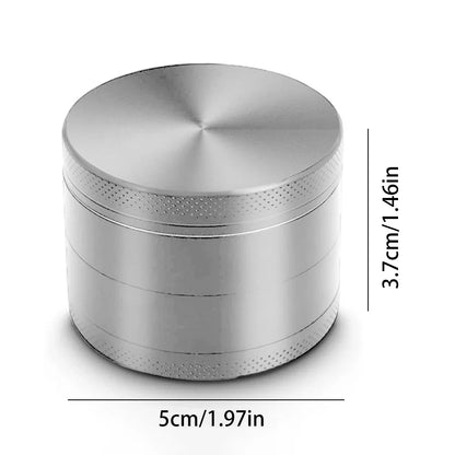 Mini 4-Layer Metal Herb Grinder — 63mm Zinc Alloy Tobacco & Dry Herb Crusher for Smoking Accessories