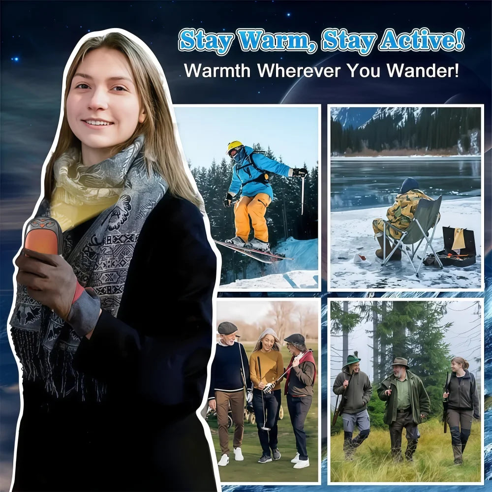 2-Pack Rechargeable Hand Warmers 2000mAh – Electric Pocket Heater for Christmas, Outdoors, Hunting, Golf & Camping