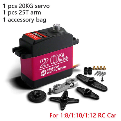 Waterproof High-Speed Digital Servo – 20kg-40kg Metal Gear RC Servo for 1/8 & 1/10 Scale Baja Cars