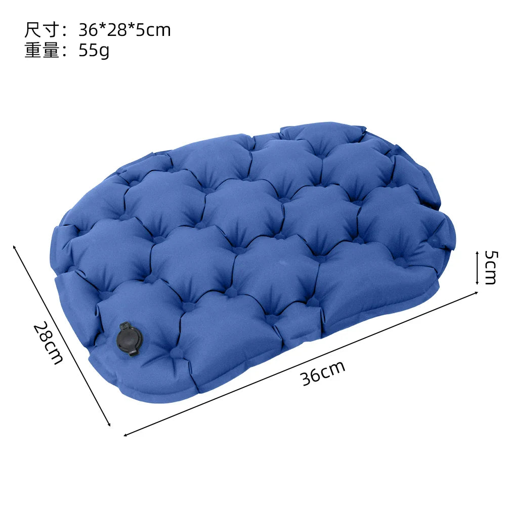 Inflatable Seat Cushion 36x28cm Portable Outdoor Camping Hiking Travel Chair Pad Lightweight Comfortable Inflatable Sitting Mat