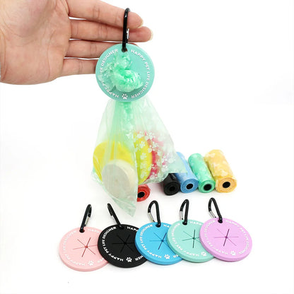 Convenient Pet Waste Solution: Hands-Free Dog Poop Bag Dispenser with Clip - Outdoor Travel Essential for Dog Owners