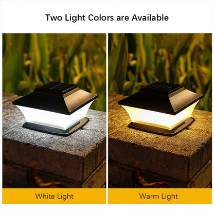 Solar Post Light - Auto On/Off LED Outdoor Landscape Light for Garden, Fence & Patio Posts