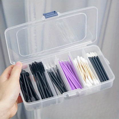 Clear 5/6-Grid Portable Storage Box | Hair Clips & Jewelry Organizer with Dust-Proof Lid for Travel