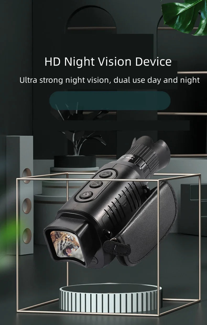 1080P HD Monocular Night Vision – 5X Infrared Zoom Hunting Telescope, 300m Full Darkness Range