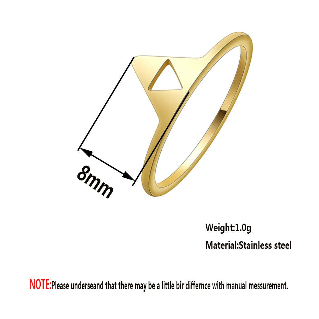 Kinitial Vintage Stainless Steel Triforce Triangle Ring – Men’s Simple Jewelry Gift