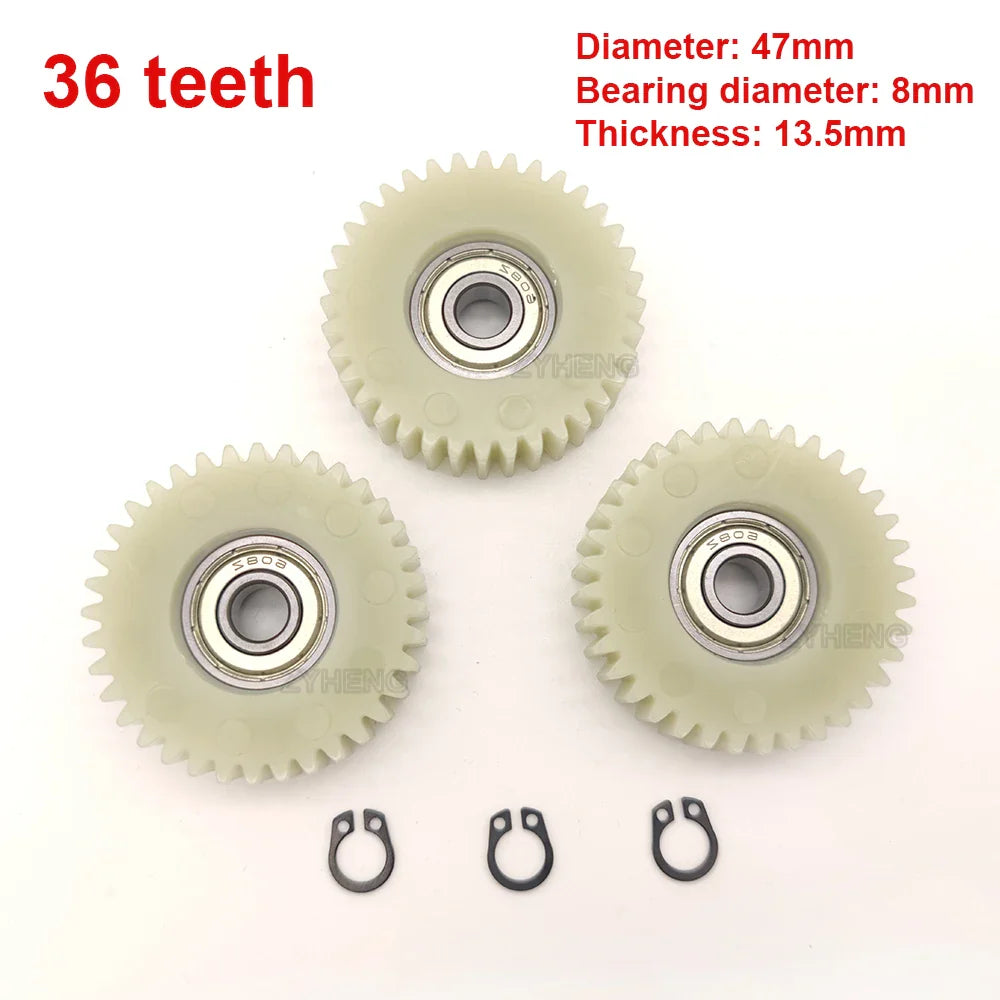 47x13.5mm 36-Tooth Planetary Gear with 8mm Bearings – Nylon Wheel Hub Gear for Bafang E-Bike Motors