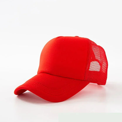 Custom Logo Trucker Hat - Adjustable Polyester Mesh Baseball Cap for Men & Women