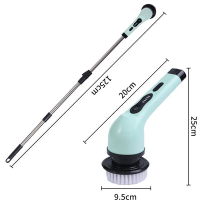 9-in-1 Electric Spin Cleaning Scrubber - Multifunctional Electric Cleaning Tools for Kitchen, Bathroom, and Parlour - Handy Cleaning Gadgets