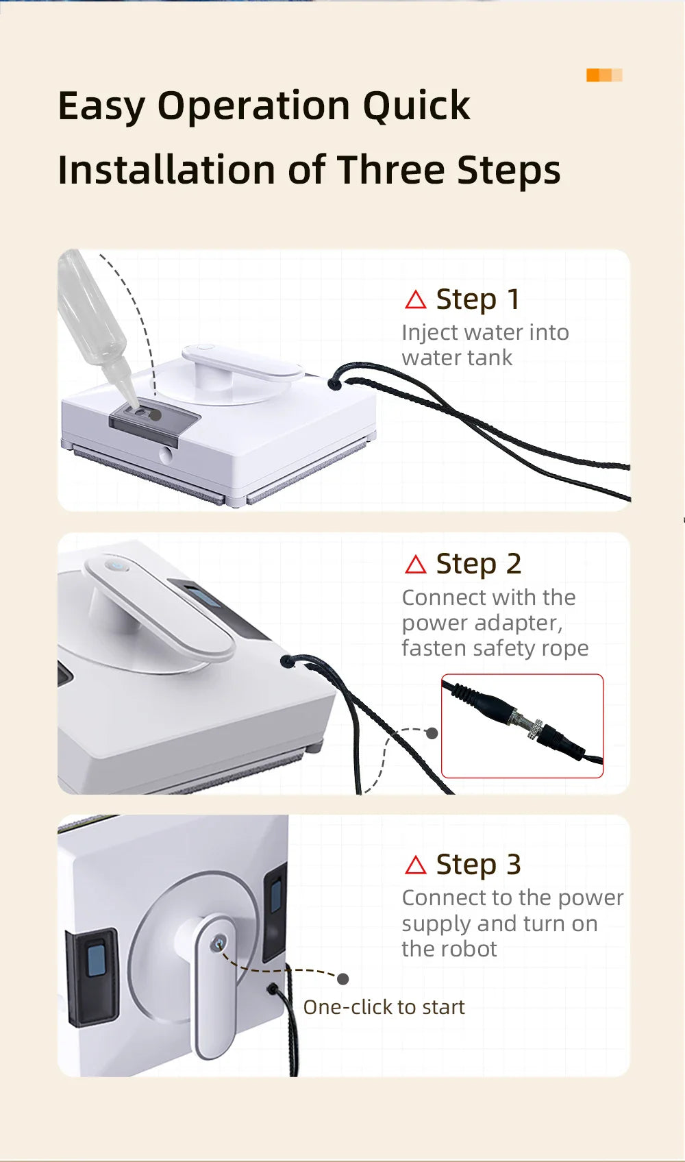 Liectroux YW509 Window Cleaning Robot - Dual Water Spray, Smart Navigation, Laser Sensor - For Home Glass, Floor and Wall Cleaning
