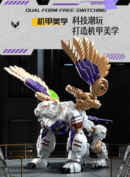 Lijiang Tigerhawk 25.5CM Transformable Action Figure – BW Two Forms Collectible Toy
