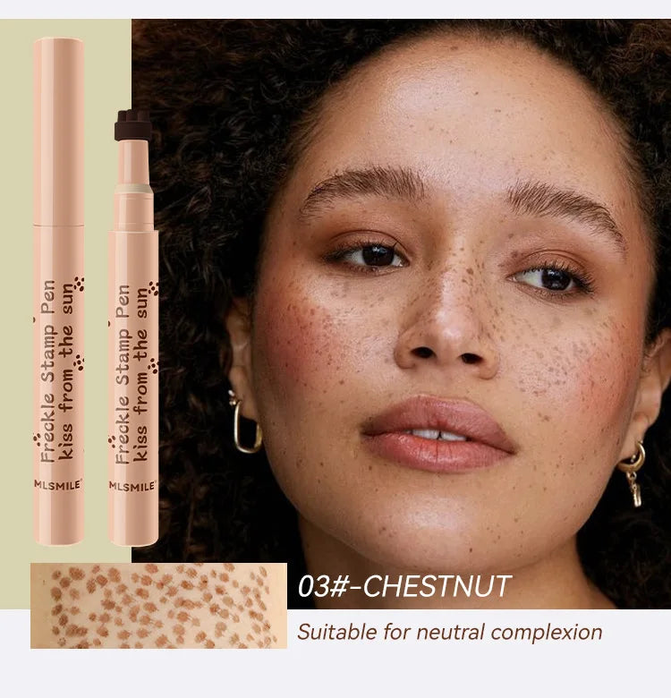 Waterproof Freckle Pen - Natural Fake Freckles Makeup Dot Spot Marker for Women Light & Dark Brown