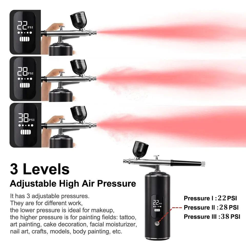 Portable Air Brush with Compressor – Airbrush Pen for Cake Decorating, Crafts & Art Painting