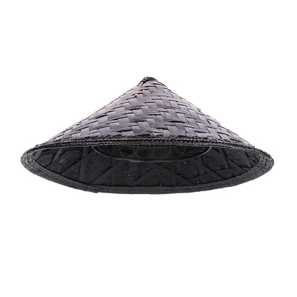 Samurai Straw Ninja Hat — Asian Bamboo Conical Cosplay Cap, Japanese Rice Farmer Party Decorative Hat