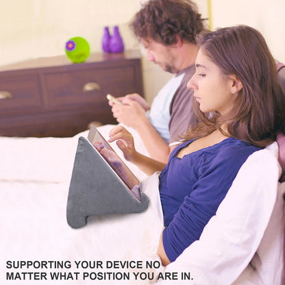 Xnyocn Sponge Pillow Tablet Stand - Bed Rest Cushion Reading Holder for iPad, Samsung, Huawei, and More - Tablet Bracket Phone Support
