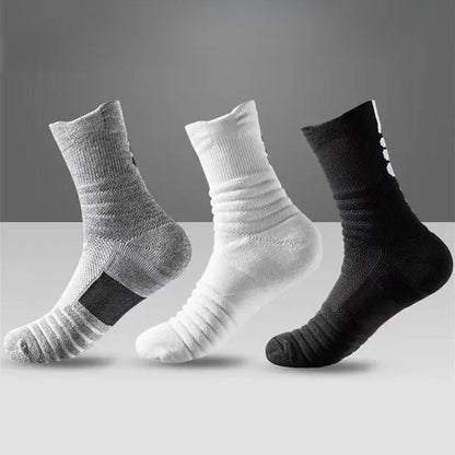 Anti-Slip Cotton Football Socks: Breathable Deodorant Sport Socks for Men & Women - Short/Long Tube Soccer Basketball Socks (Size 39-45)
