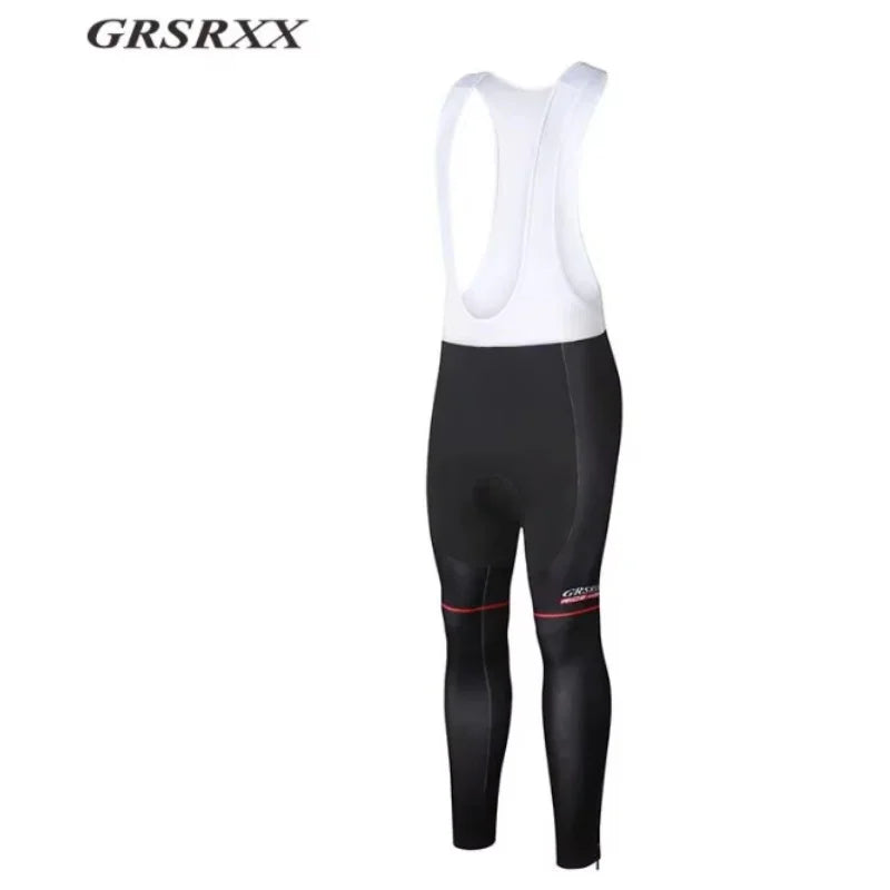 X-TIGER Thermal Winter Cycling Bib Pants for Men with 5D Gel Padding & Back Pocket – Fleece Sports MTB & Road Bike Warm Bibs