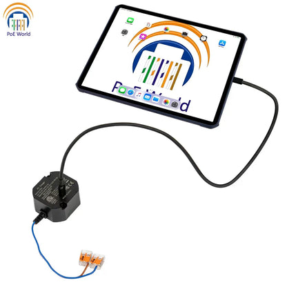 Flush Wall-Mounted USB-C Charger 30W – 240V AC to Multi-Voltage Type-C Power Adapter (5V/9V/12V/15V/20V) for iPad & Tablets
