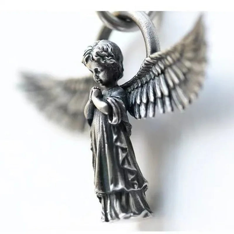Gothic Skull Jesus Cross Necklace – Punk Catholic Amulet Jewelry for Men, Religious Pendant