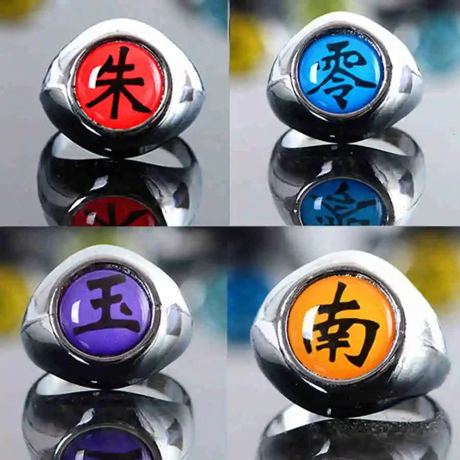 10PCS Bandai Naruto Akatsuki Rings — Itachi Anime Figure Cosplay Accessories, Jewelry & Toys for Boys & Kids Gifts