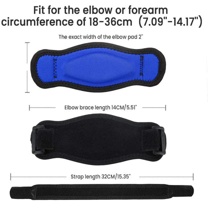 BraceTop Tennis Elbow Brace - Tendonitis & Forearm Pain Relief - Golf Elbow Support with Compression Pad for Men and Women